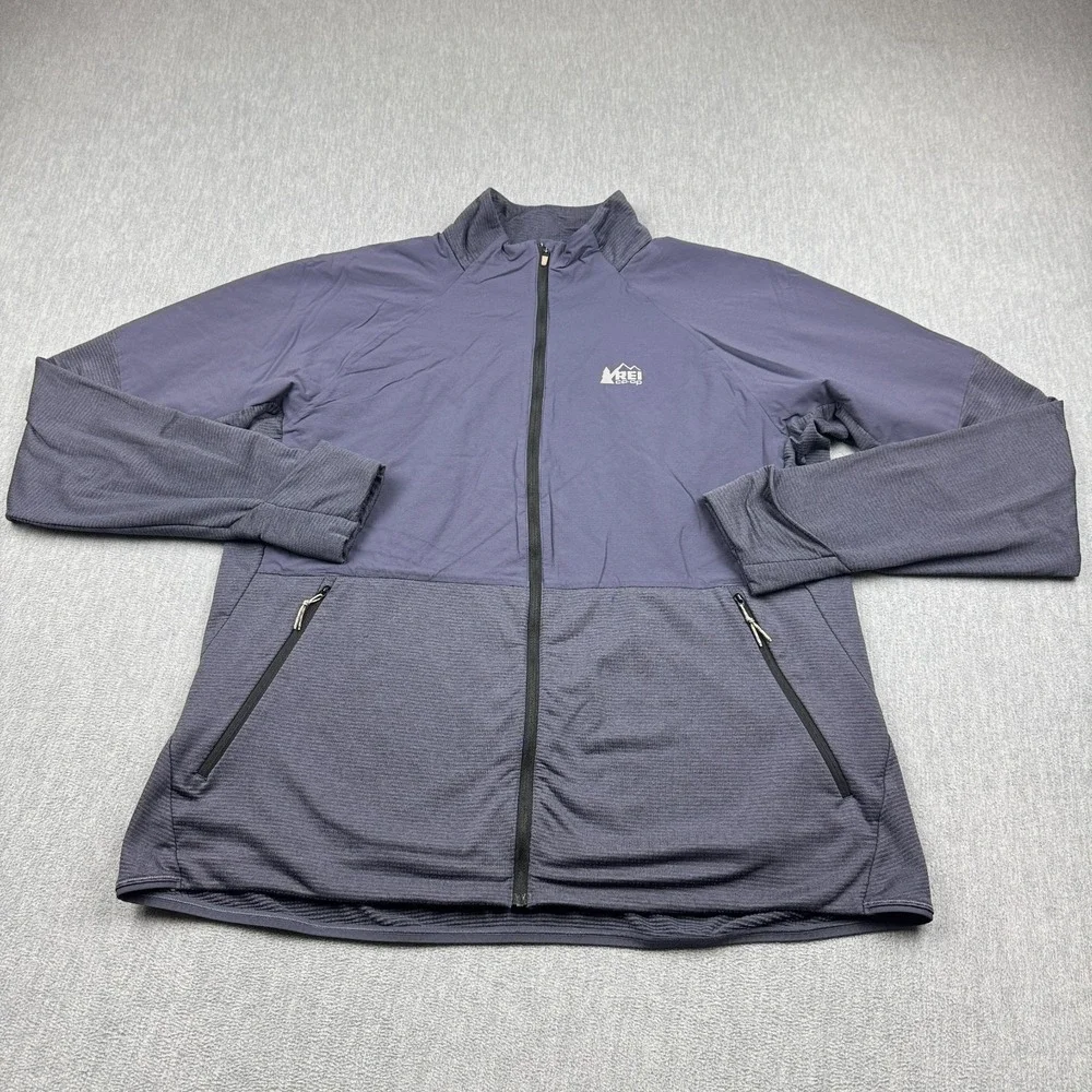 REI Jacket Mens 1X Large Purple Swiftland Insulated Running Full Zip Outdoors